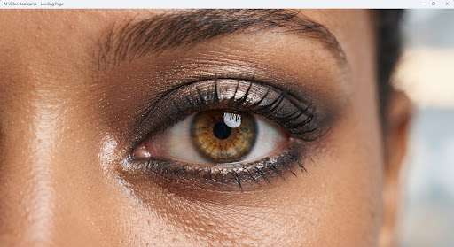 Extreme macro editorial beauty shot of an eye with smoky metallic eyeliner and natural skin pores under crisp studio beauty lighting