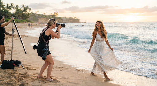Beach photoshoot